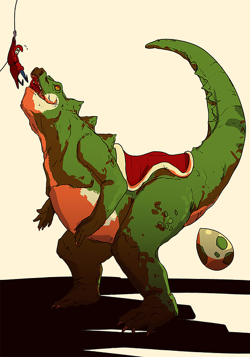 kleine Illustration zum Spaß – Yoshi-Godzilla