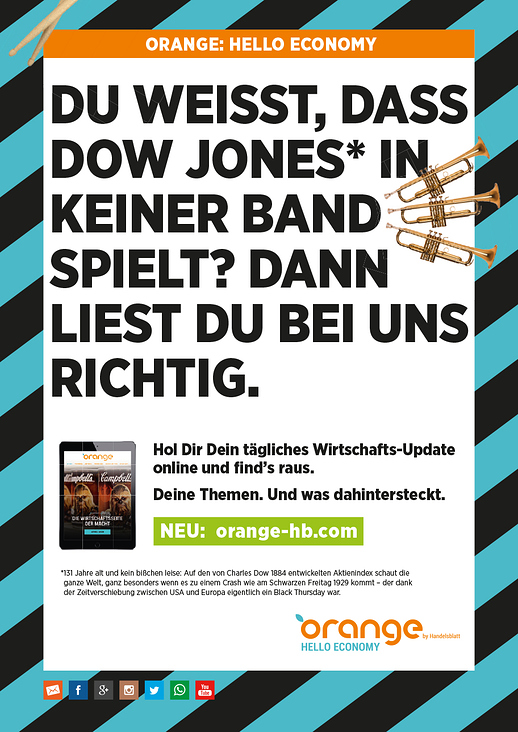 Orange Handelsblatt Image Kampagne