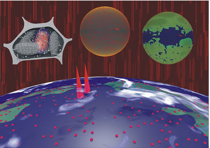 Konzeptbild zur Genomdarstellung als virtuelle Planeten