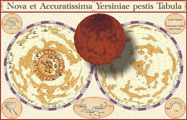 Virtueller Planet für das Genom des Pesterregers