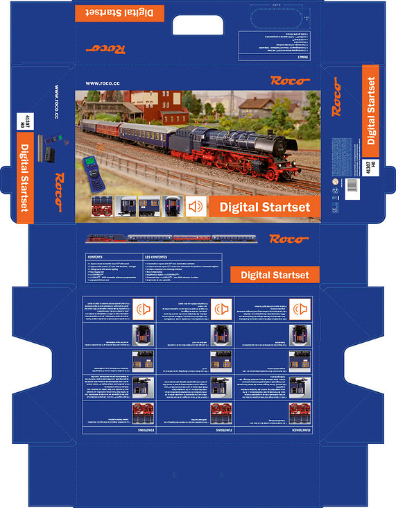 Modelleisenbahn-Startsetverpackung