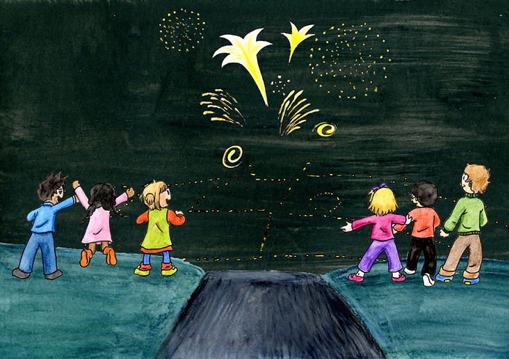 Kinderbuchillustration: Der Traum vom großen Paradies