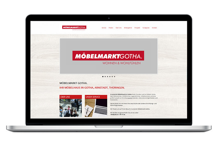 Webdesign Möbelmarkt Gotha