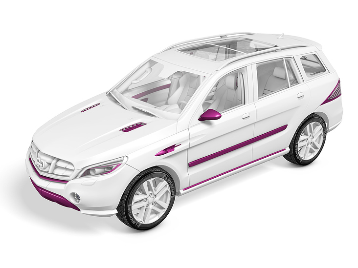 3D- Visualisierung: Automotive – Bauteile und Komponente aus einem Kunststoff