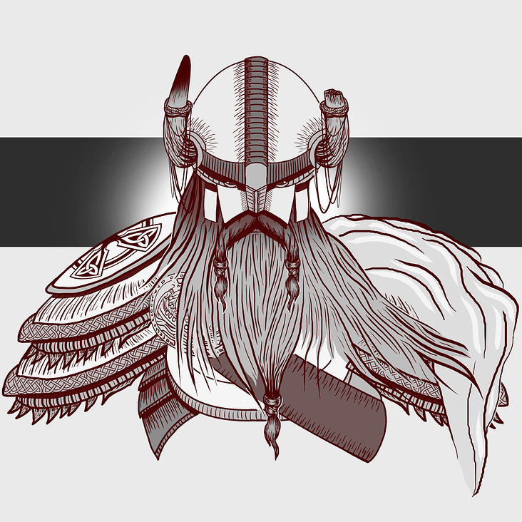viking illustration lineart 1