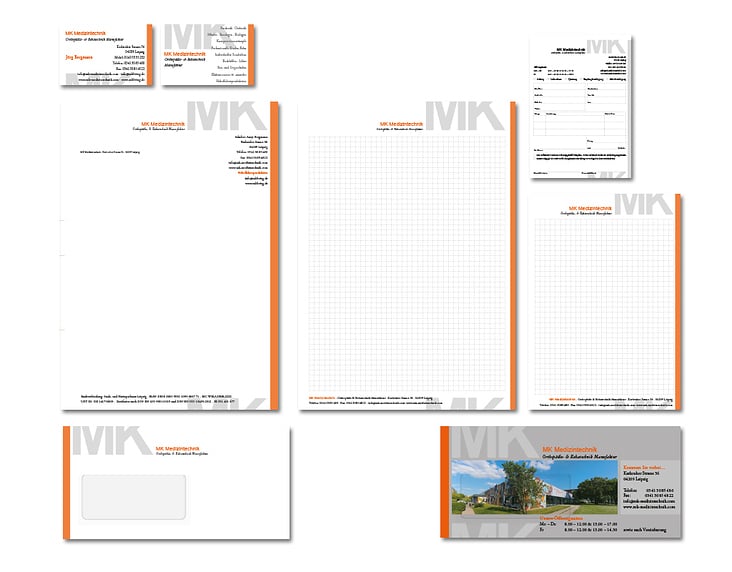 Corporate Design Entwicklung und Umsetzung für MK Medizintechnik