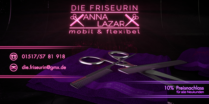 Die Friseurin – Flyer //front
