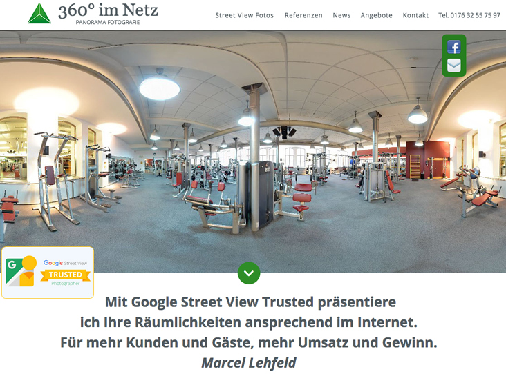 Webseite für 360° Fotografen