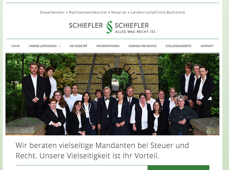 Webseite für eine Steuerberatungskanzlei, Braunschweig