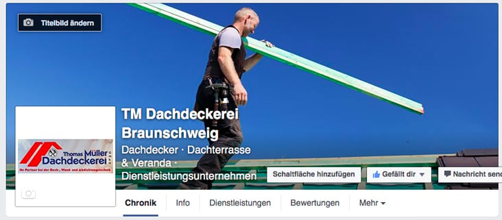 Social Media für einen Dachdecker, Braunschweig