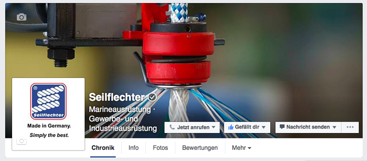 Social Media für einen Seil- und Taugroßhändler, Braunschweig