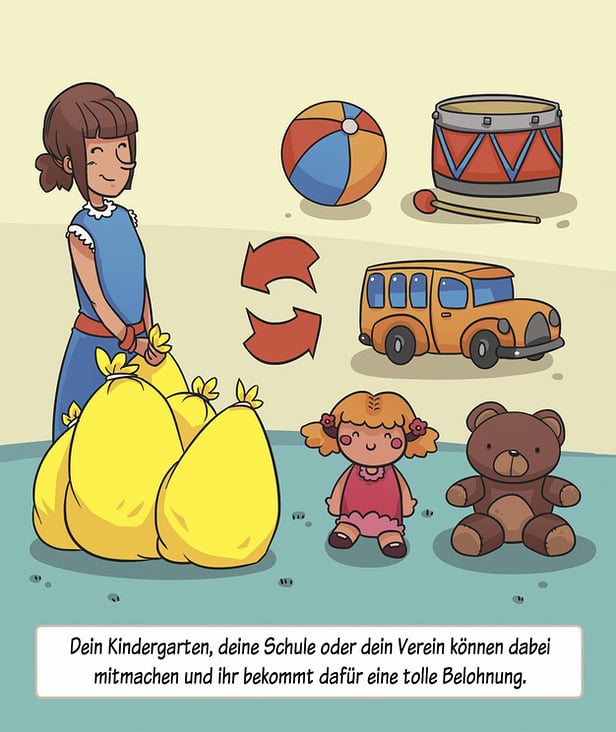 Illustration des Kinderbüchleins „trendy und das Lieblingsshirt“