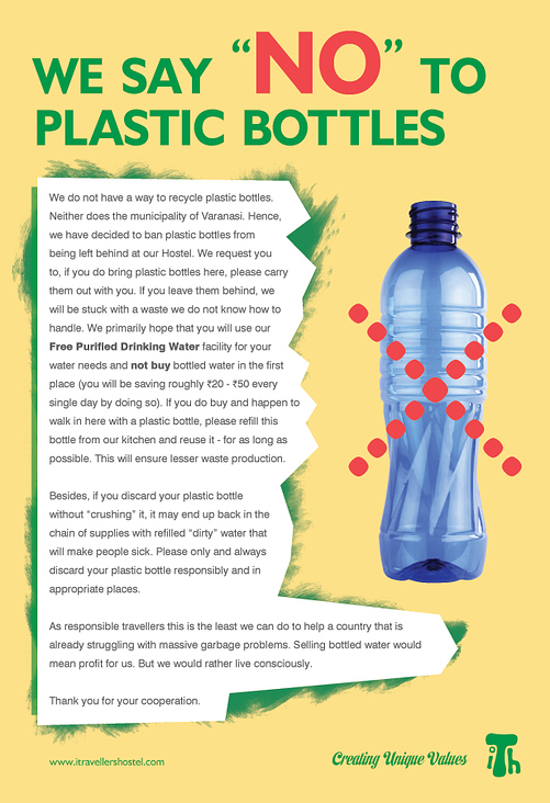 ITH No Plastic Bottles Poster