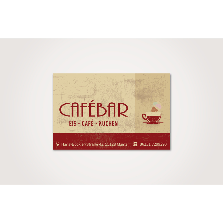 CaféBar Visitenkarte Design
