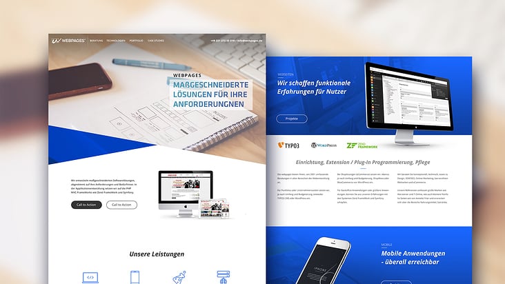 webpages Klein GmbH & Co. KG – Redesign Homepage