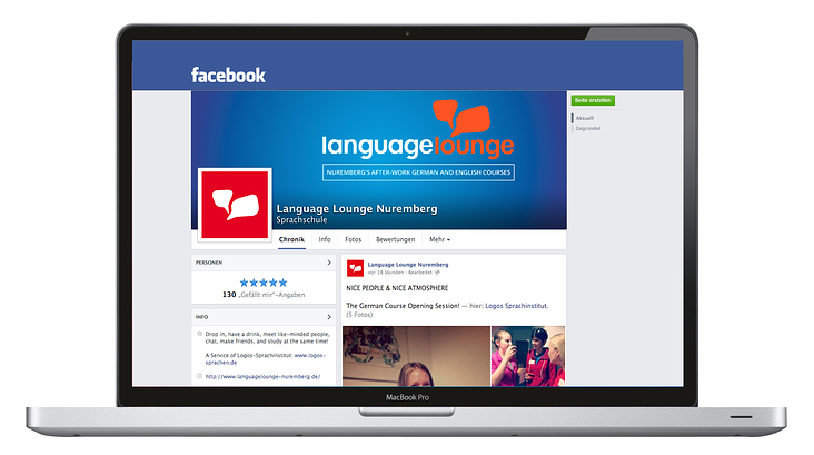 Logo und Social Media Marketing für einen Sprachkurs