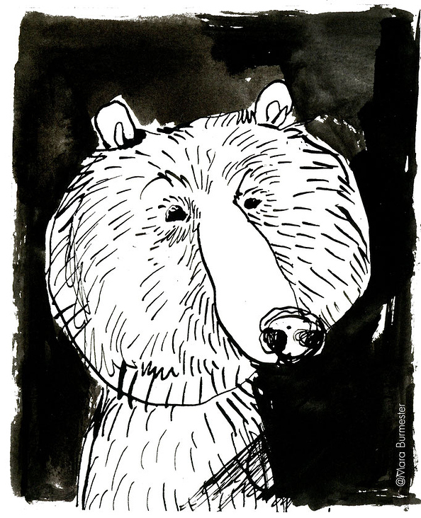 „Bär“ (Illustration für einen Buchentwurf – Bilderbuch für Erwachsene)