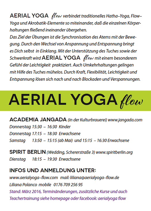 AerialYoga Flow Din A5