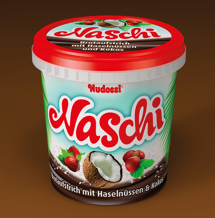 Nudossi-Naschi Inmold-Becher,  Auftraggeber: Sächsische und Dresdner Back- & Süßwaren GmbH & Co.KG