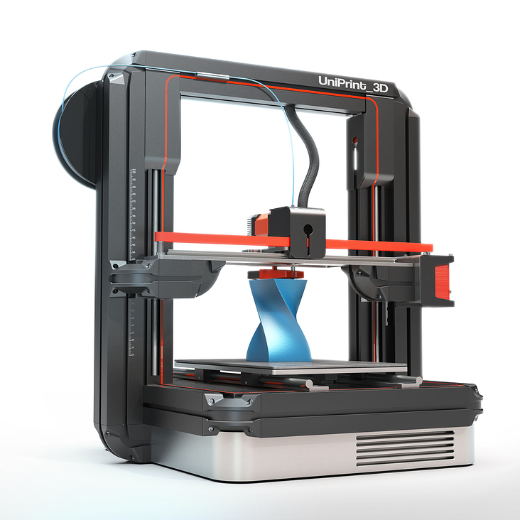 Rendering of the 3D-printer