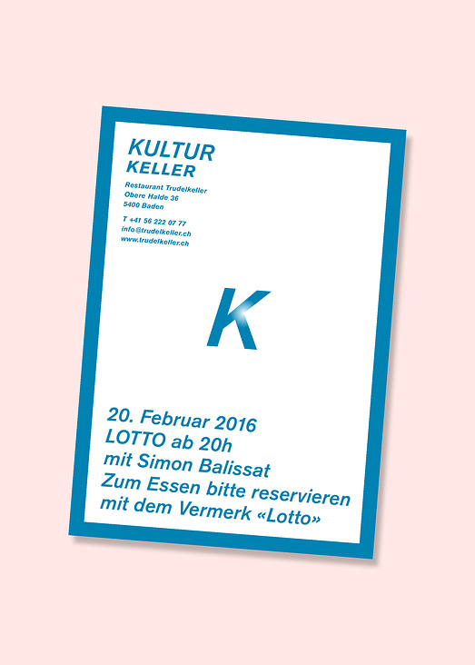 Plakat Kulturkeller Baden