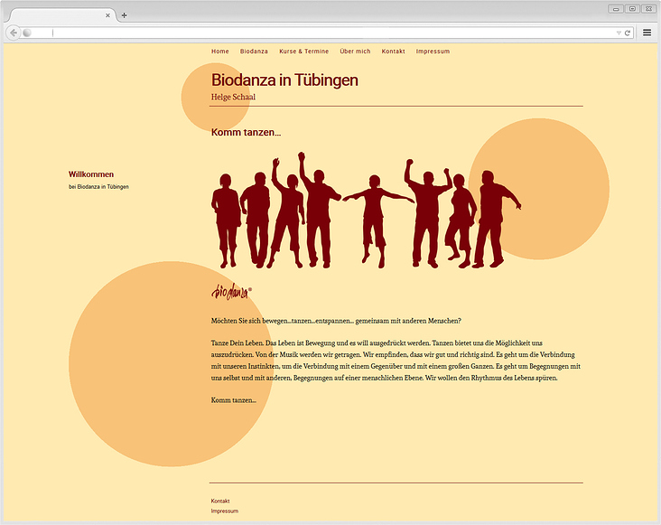 Biodanza Tübingen Website