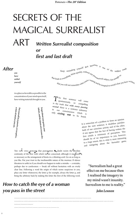 Typelines – Das surrealistische Manifest (André Breton)