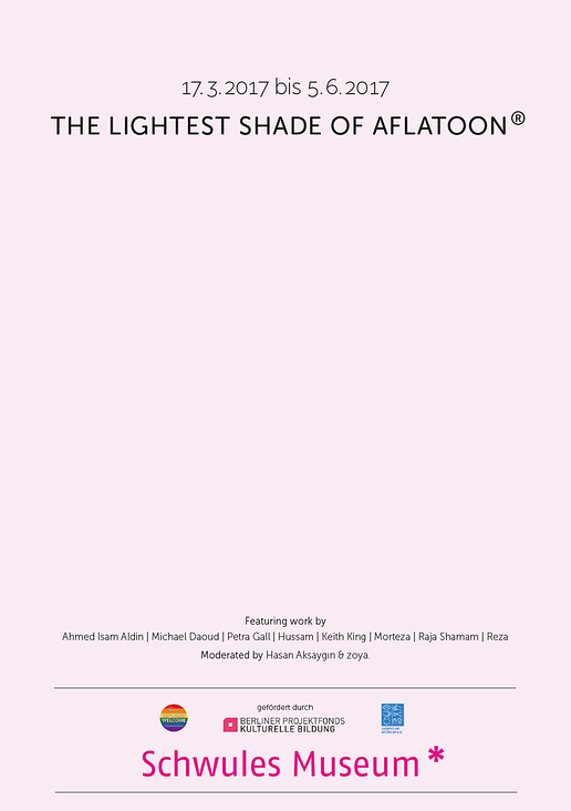 Plakate, Flyer und Ausstellungsbroschüre Lightest Shade of Aflatoon – Layout, Grafik, Satz/Typografie