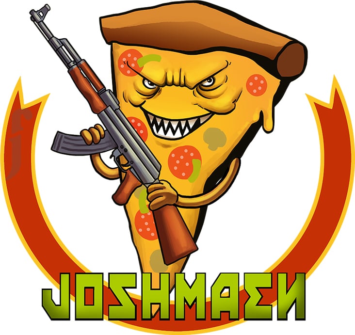 Pizza als Logo für Joshmaens Twitch Channel.