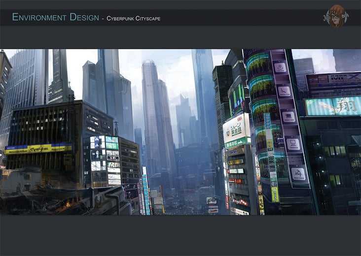 Environment Design – Stadt – Cyberpunk