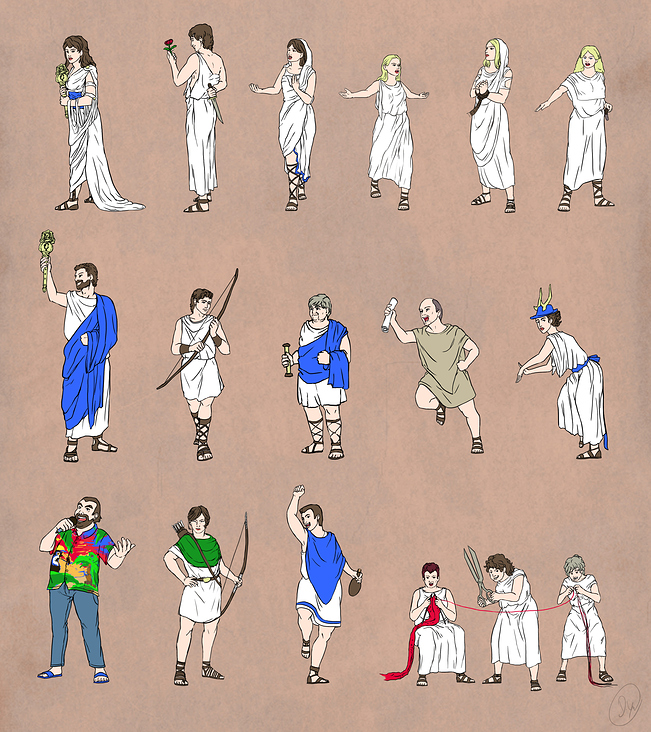 Greek Play – Illustration for a program booklet to a theatrical play