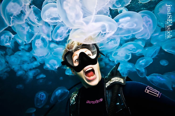 Underwater Wide Angle Portrait Photography