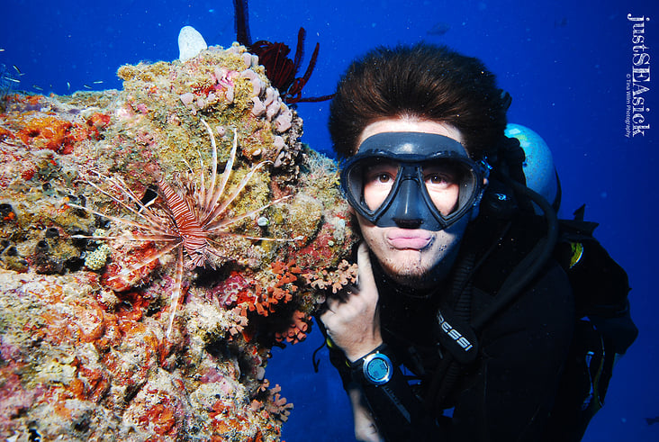 Underwater Wide Angle Portrait Photography