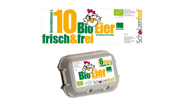 Logogestaltung für Bioland-Eier vom Scholzenhof