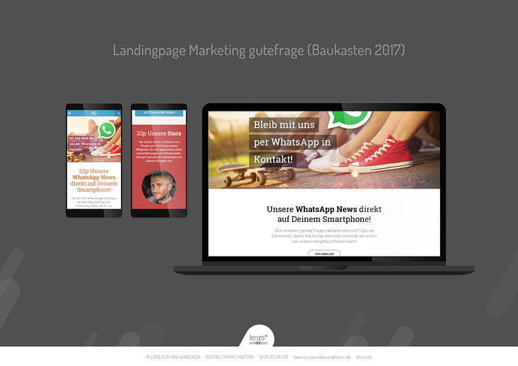 Landingpage Marketing gutefrage (Baukasten 2017)
