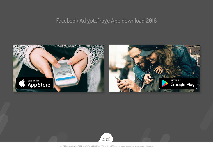Facebook Ad gutefrage App download 2016