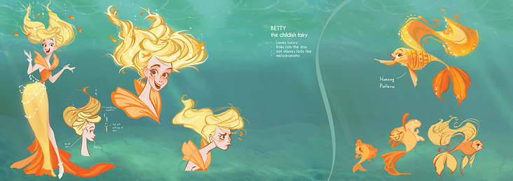 Character Design für die Fish Fairy