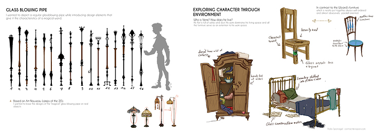 Prop Design – Character Design durch kreation der Möbel
