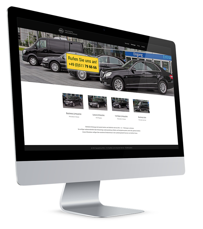 Responsive Website für Limousinen-Service Cha-Li!