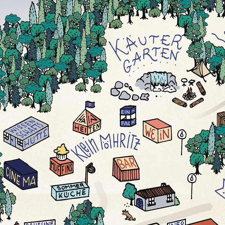 Detail der Karte fürs Wilde Möhre Festivals 2015