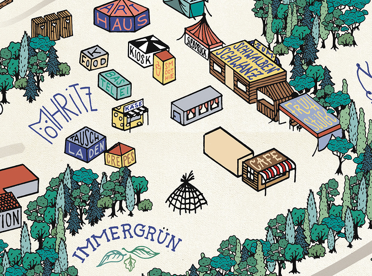 Detail der Karte fürs Wilde Möhre Festivals 2015
