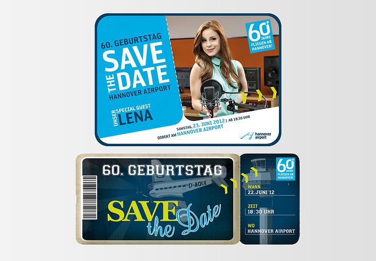 Hannover Airport Save the Date Karte