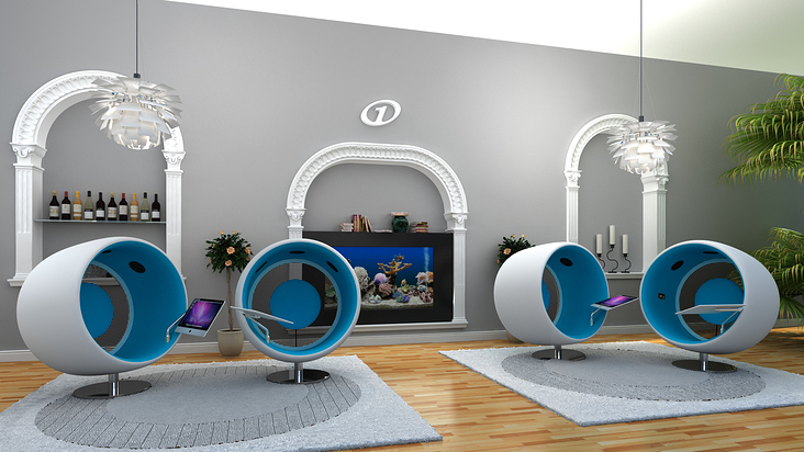 3D Visualisierung Hotel Lobby