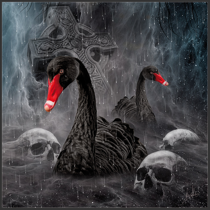 CD Cover entwurf. Black Swan