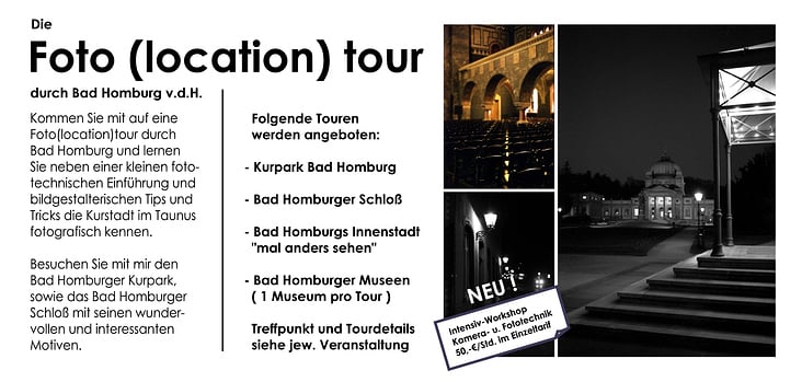 Flyer – FotoLocationTour / Bad Homburg