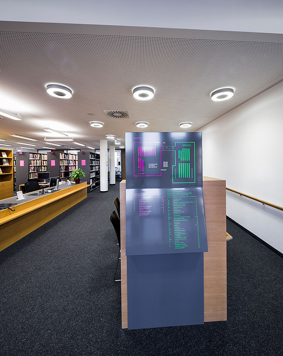 Leitsystem Neubau Campus Finkenau Bibliothek