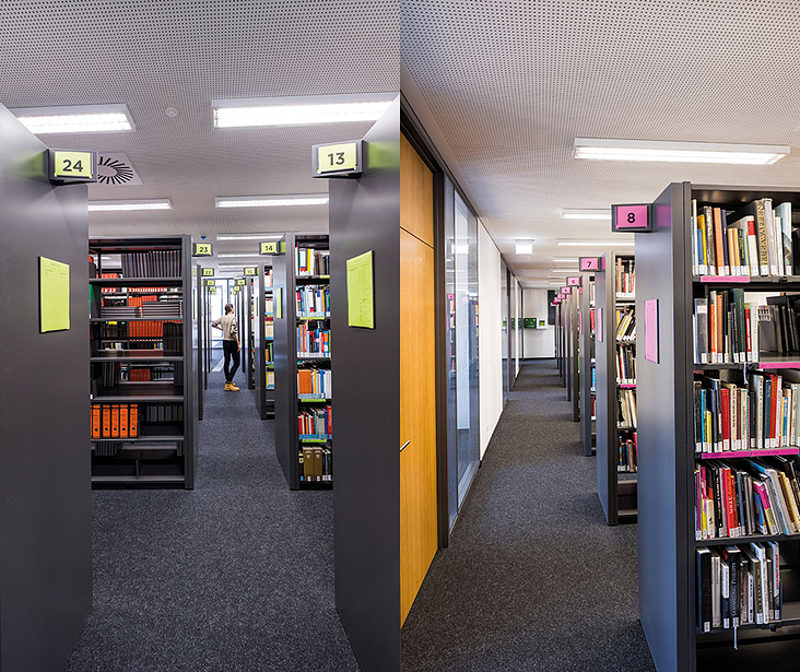 Leitsystem Neubau Campus Finkenau Bibliothek