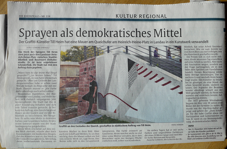Zeitungsartikel Rheinpfalz Oktober 2017