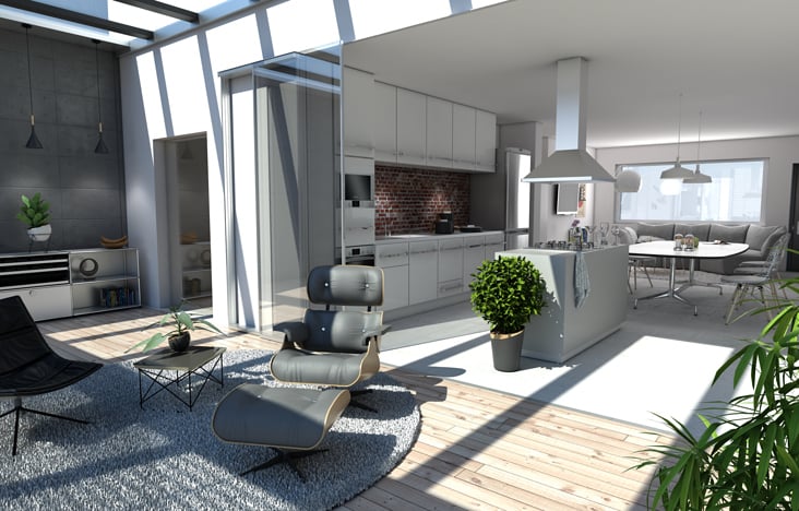 Interior Rendering, CAD