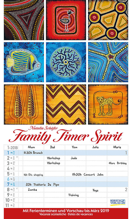 „Spirit“ Familientimer 2018, Korsch Verlag